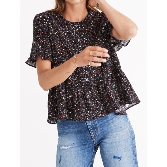 MADEWELL Fourth of July Star Printed Patriotic Top - Picture 1 of 6